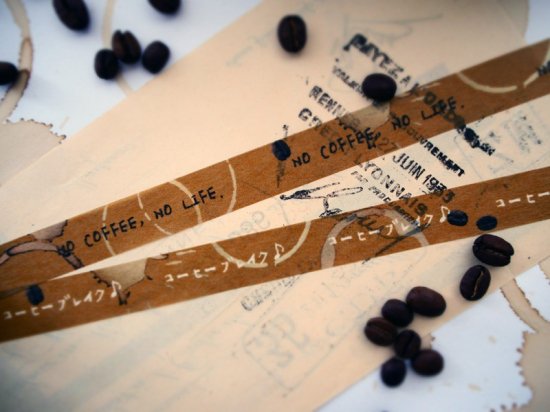 大人のおら太シリーズ(20)コーヒーリング 15mm幅 長さ9m 1本 マスキングテープ orata.net