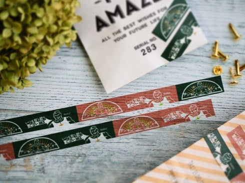 おくっ太シリーズ(27)サンキューベリーマッチョ 15mm幅 長さ9m 1本 マスキングテープ orata.net