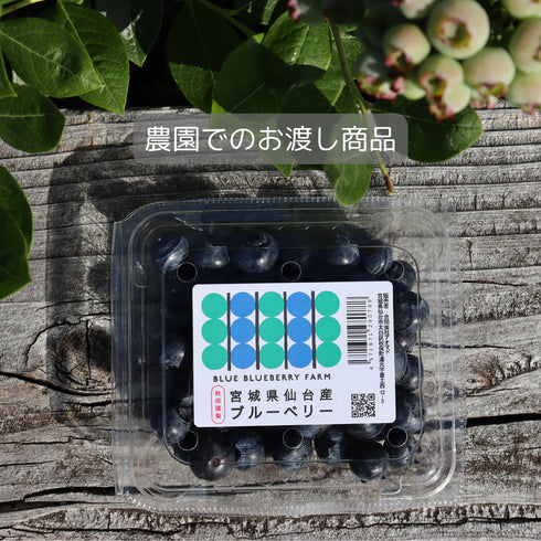 【仙台秋保の農園でのお渡し】農薬不使用仙台市秋保産ブルーベリー120g x 1パック