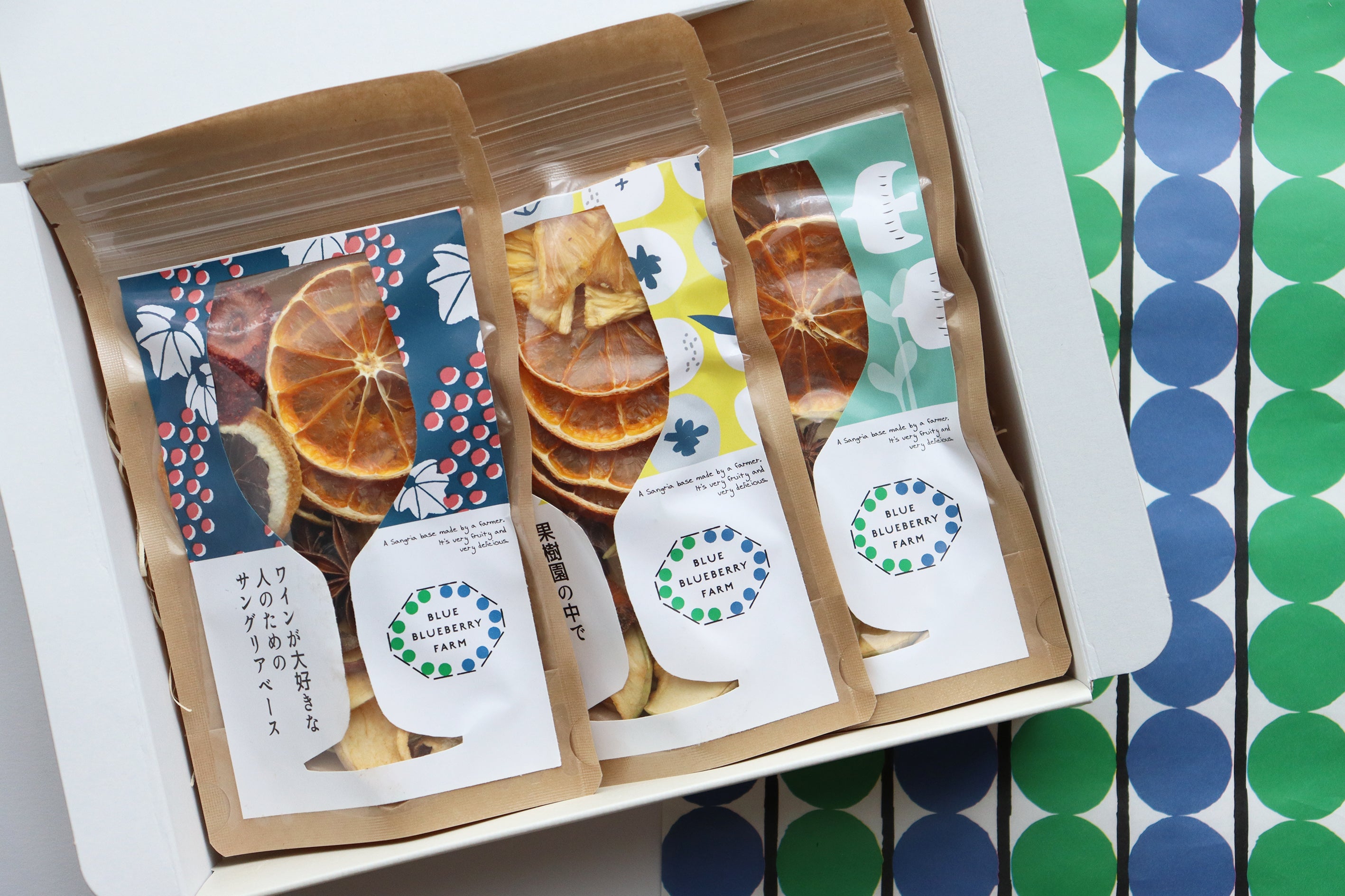 3個入りギフトボックス＜お好きなドライフルーツ・サングリアベース詰め合わせ＞※選んだ商品で金額が変わります ギフトボックス BLUE BLUEBERRY FARM and orata.net online store   